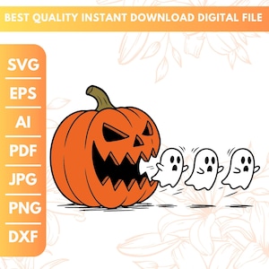Halloween Costume SVG PNG,Trendy Halloween Pumpkin Chasing Ghost Png, Funny Boo Ghost Shirt svg, Spooky Season Png,Cricut files