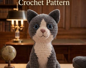 Tuxedo Cat Crochet Pattern | Amigurumi Cat PDF | Beginner Amigurumi | Stuffed Cat Pattern | Cat Plush | Kitten Pattern | Instant Download