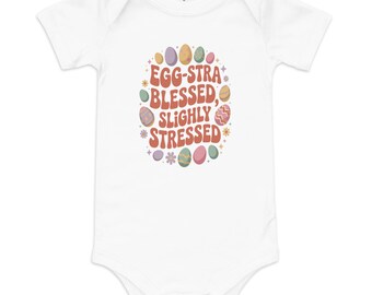 Baby Easter Short Sleeve One Piece Bodysuit, Cute Infant Easter Outfit, egg Baby Romper, Newborn Spring Clothes,my first easter outfit