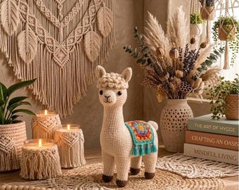 Crochet Llama Amigurumi Pattern | Cute Llama Crochet Pattern | Easy Amigurumi | Crochet Plushie | Llama Gifts | Nursery Decor Toy PDF