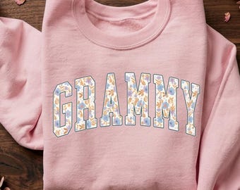 Grammy Sweatshirt, Floral Grammy Crewneck, New Grandma Gift, Grammy Floral Sweatshirt, The Perfect Gift for Grammy, Mix Sizes S - 3 XL