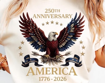 USA 250 Years png | America 250 png | 250th Anniversary Patriotic Eagle png | 250 Years of Freedom | Trendy 4th of July | Memorial Day PNG