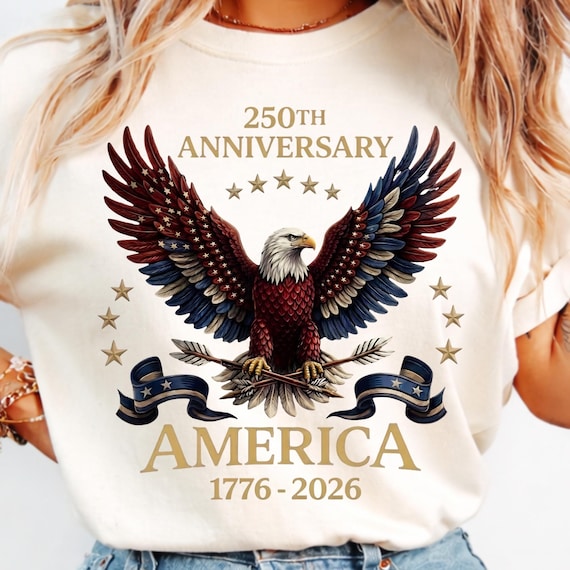USA 250 Years png | America 250 png | 250th Anniversary Patriotic Eagle png | 250 Years of Freedom | Trendy 4th of July | Memorial Day PNG