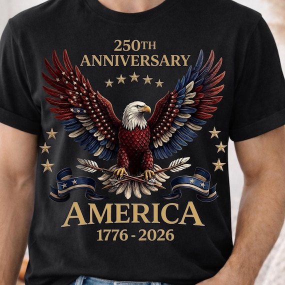 USA 250 Years png | America 250 png | 250th Anniversary Patriotic Eagle png | 250 Years of Freedom | Trendy 4th of July | Memorial Day PNG