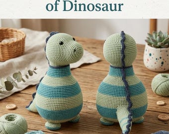 Crochet Dinosaur Pattern PDF | Amigurumi Dinosaur | Dinosaur Plush | Baby Dinosaur Toy | Beginner Amigurumi Pattern | Instant Download