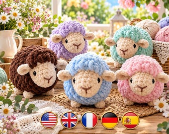 Crochet Lamb Pattern | Amigurumi Lamb PDF| Plush Sheep Toy| Plushie Lamb crochet pattern| Sheep Crochet PDF| DIY Craft Guide