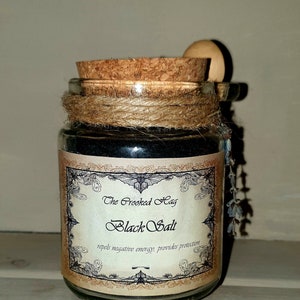 Witches Black Salt Potion Jar