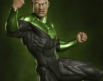 Green Lantern Superhero Sammlerstatue, DC inspirierte Harzfigur - (Alle Steuern inbegriffen)