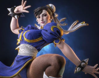 Chun- Li - Straßenkämpfer 3D Statue - (Alle Steuern inbegriffen)
