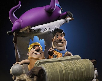 Flintstones Family 3D Statue - (Alle Steuern inbegriffen)