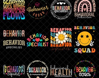 Behavior Specialist PNG bundle, Behavior Therapist, Behavior Analyst Digital Download Printable, Teacher Png, Behavior Sublimation Design