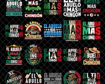 El Abuelo Mas Chingon Png Bundle, Regalos Para El Dia Del Padre, Mejor Papa PNG, El Abuelo Mask Chingon, Mexican Flag, Spanish Father's Day