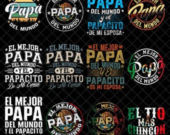 Retro El Mejor Papa Png, El Mejor Papa Del Mundo Png, Spanish Dad Png, Super Papa Png, Eres un papa genial y el mejor abuelo en todo el