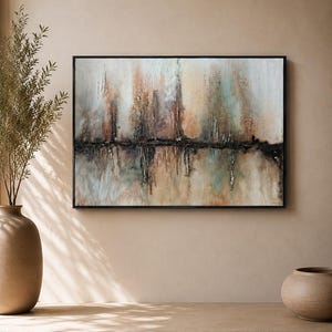 Abstraktes Originalgemälde – "Verwitterung" - Acryl und Strukturpaste auf Leinwand - 60 x 80 cm - Unikat