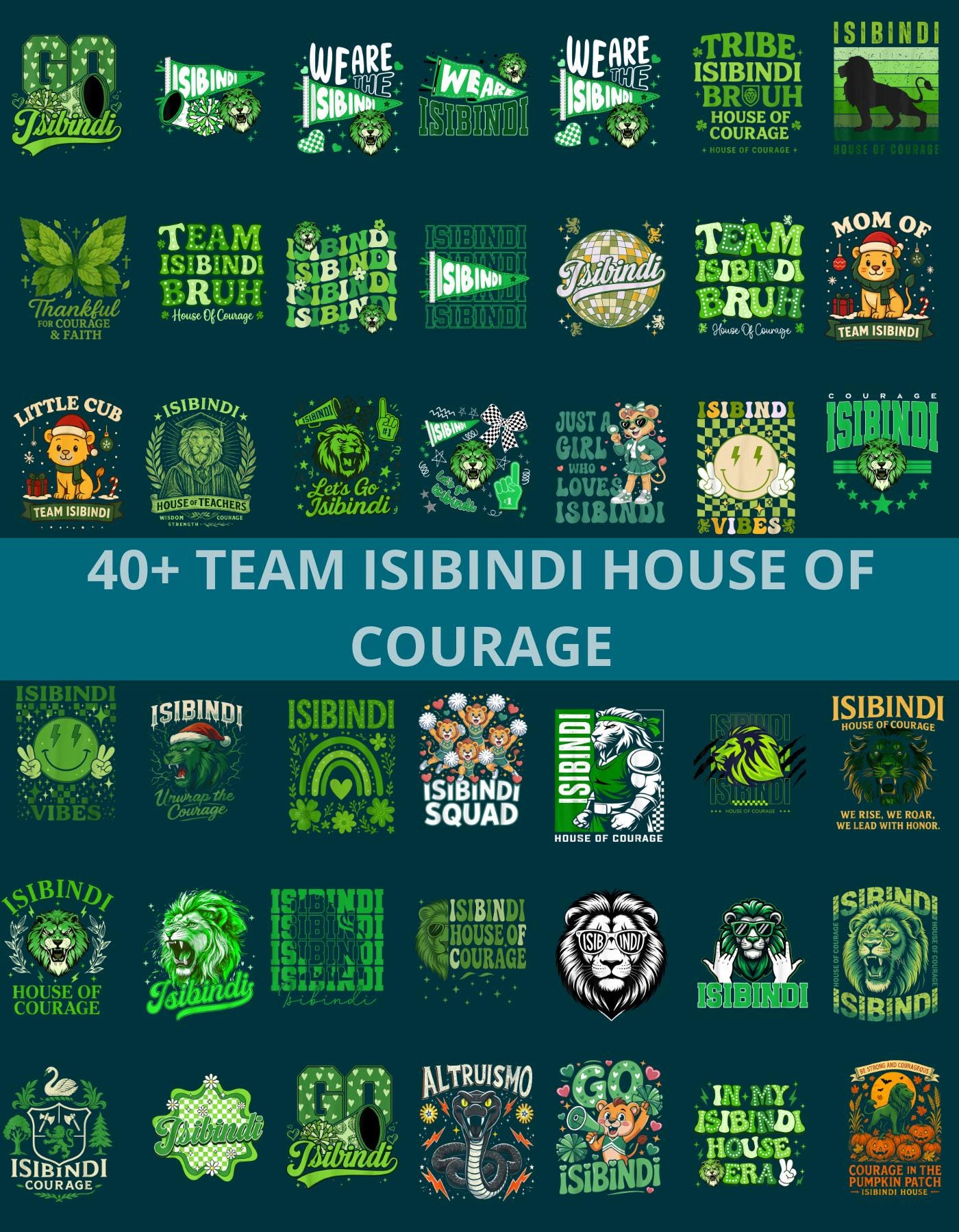 40+ ISIBINDI House of Courage Png Bundle, Back to School Png, College ...