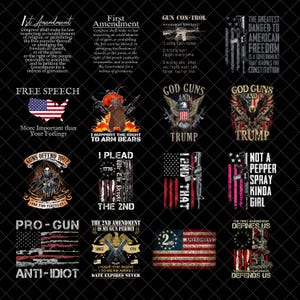Amendment Bundle Png, Amendment t-shirt Png, American flag Png, Patriotic Png, Second Amendment Png, Military png, Svgcraftor