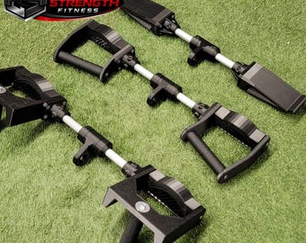 Kabelbevestigingen biceps/tricepsstang - draaibare handgrepen - met koolstofvezel doordrenkt composiet