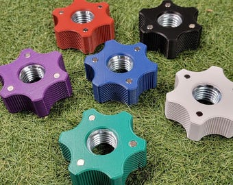 The MagNut - Knurled - Gym Hardware - Rack Hardware - MAGNETIC - Carbon Fiber Infused Composite