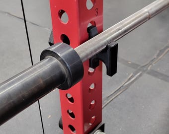 ISO Hook V1 - Isometric Barbell Work - Carbon Fiber Infused Composite, 1in Holes Only