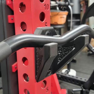 Rack Mounted Curl Bar Holder - Fits 5/8in & 1in Holes