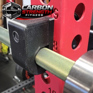 BarLock – uchwyt na nogi do sztangi do ściągania drążka wyciągu górnego – izometryczny trening sztangi – kompozyt z dodatkiem włókna węglowego, otwory 1 i 5/8 cala