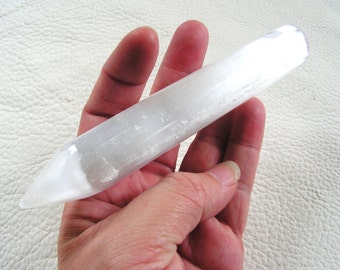 Selenite crystal pencil massage tool | healing altar tool | new age home decor