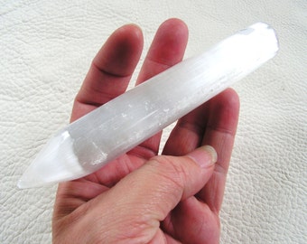 Selenite crystal, massage tool, selenite pencil, healing crystals, crystal gift, gift for her, gift for him, holiday gift