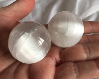 Selenite crystal, crystal ball, healing crystals, meditation crystal, home decor, gifts for her, gifts for him