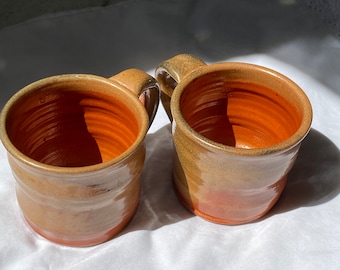 Vintage ceramic mugs set of two, vintage pottery