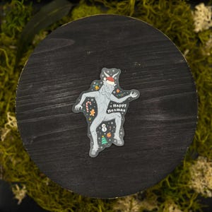 Spooky Christmas Vinyl Sticker - Happy Hexmas - Witchy, Baphomet, Creepmas Decal