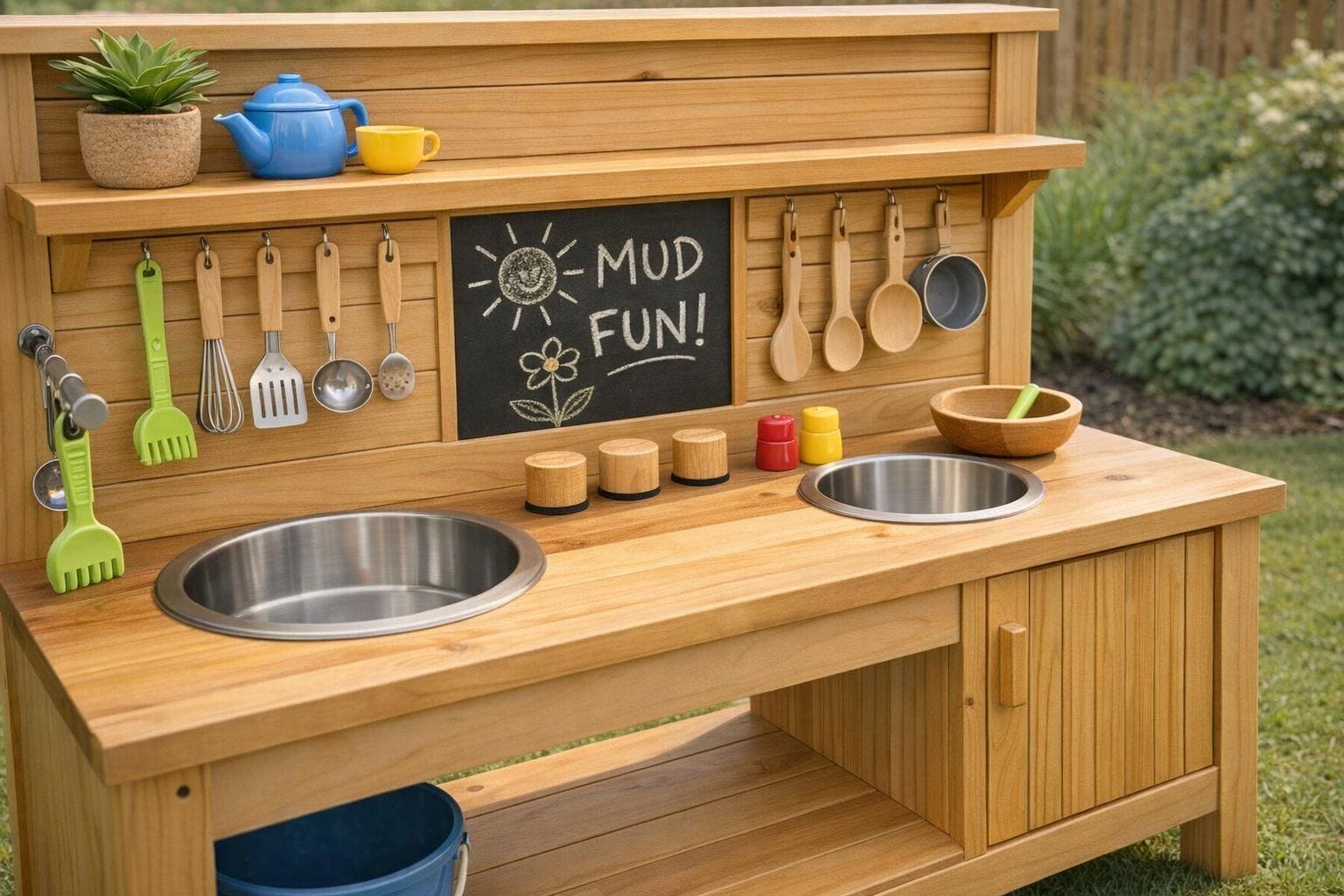 Kids Mud Kitchen Plans | Outdoor Wooden Play Kitchen Build (digital ...