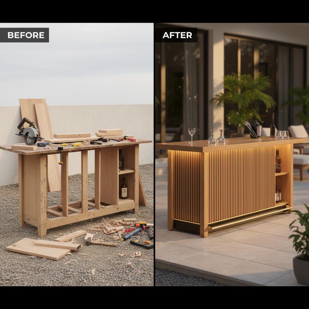 Modern Outdoor Bar Plans | Beginner Woodworking PDF (digital Download ...