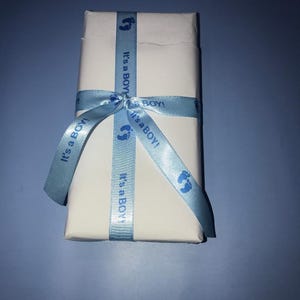 Personalized Satin Ribbon: Custom Printed Gift Wrapping, Favors - 5 Yards- available in 3 widths
