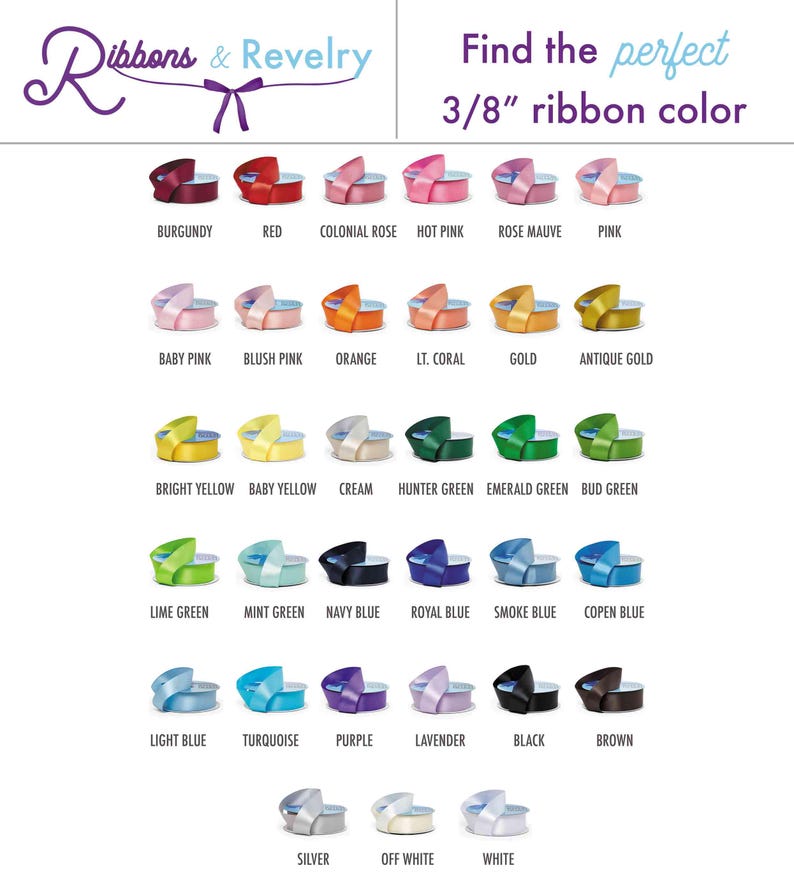 Personalized Printed Favor Ribbons With Cloth Rose - 3/8
