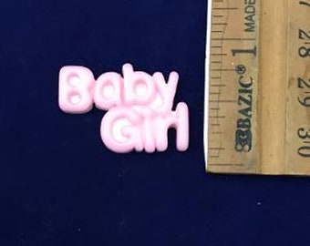 Flatback mini baby girl- polyresin miniature baby shower charms- baby shower embellishments- baby shower charms- 3D charm- pack of 20 pieces