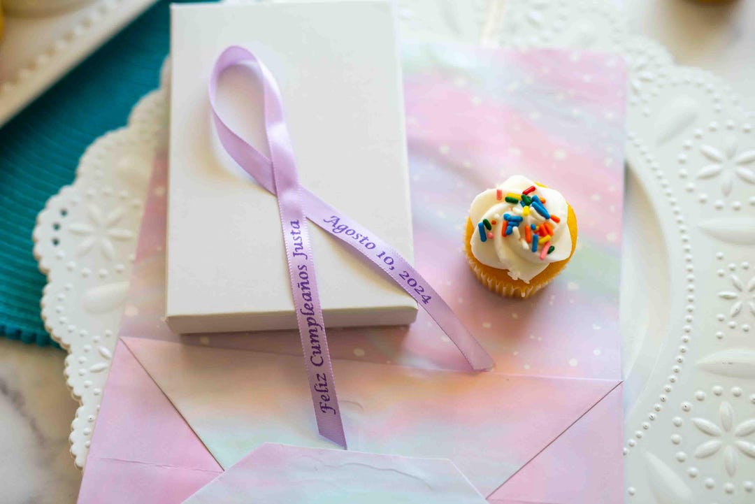 Personalized 1st Birthday Ribbon, Custom Printed Favor Ribbon, Baby ...