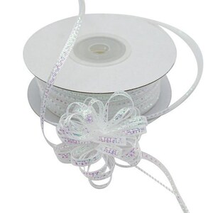 Red Ribbon Pull String Iridescent Pull String Ribbon: 1/8
