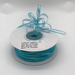 Red Ribbon Pull String Iridescent Pull String Ribbon: 1/8