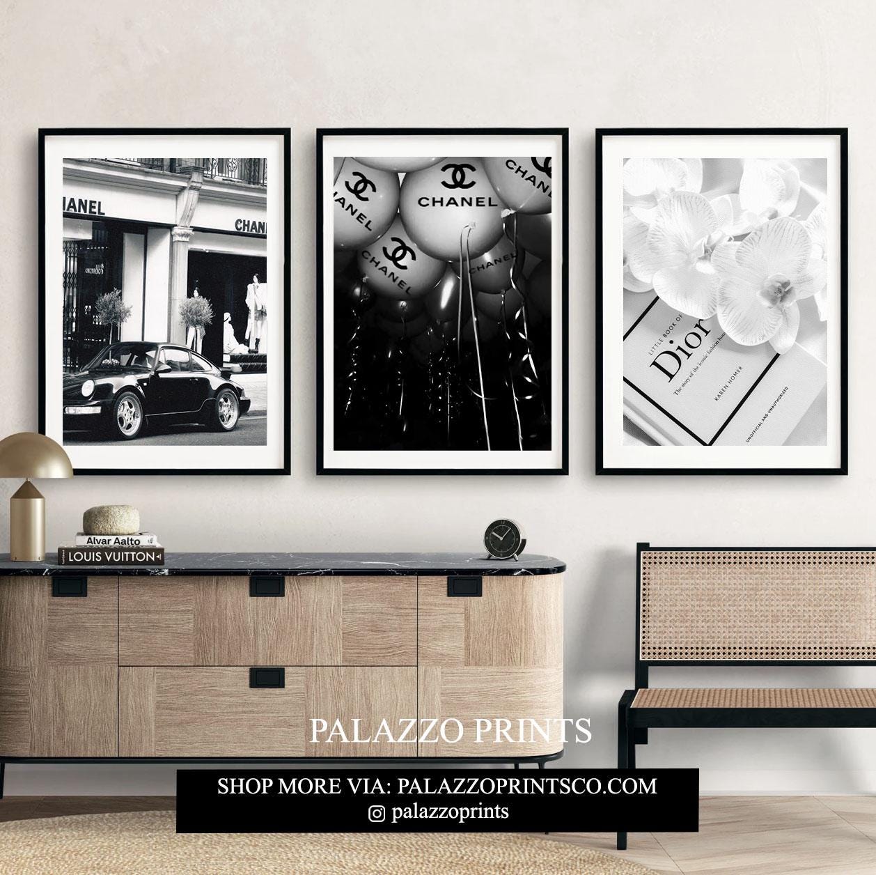【新品】インテリアパネル GUCCI YSL PRADA DIOR CHANEL Dior Gucci Chanel Poster Set - Etsy Canada