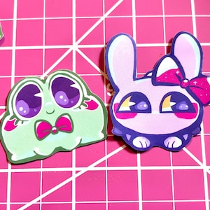 Adesivos de vinil fosco Lil Ribbit + Jax TADC