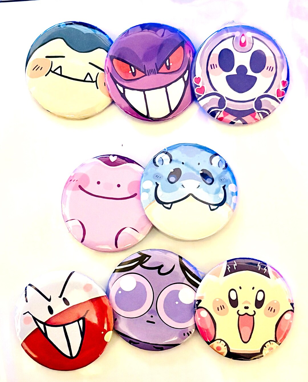 Silly PKMN Faces 2.25” Inch Pin Back Buttons - Etsy