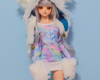 MADE TO ORDER, Snow Bear Outfit for Dollfie Dream/Smart Doll