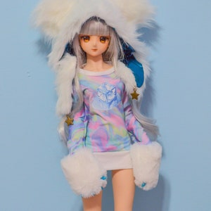 MADE TO ORDER, Snow Bear Outfit for Dollfie Dream/Smart Doll