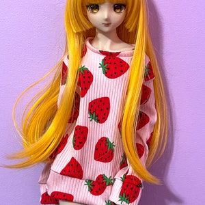 MADE TO ORDER, Strawberry Sweater For Smart Doll, Dollfie Dream, 1/3 Bjd