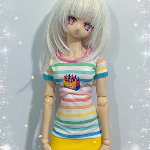 READY TO SHIP, Crayon Shirt For Dollfie Dream, Smart Doll, 1/3 Bjd