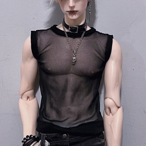 MADE TO ORDER, maglietta in rete nera per bjd da 75 cm, idealian, bambola intelligente, Dollfie Dream, bjd 1/3