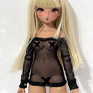 MADE TO ORDER, Black Mesh Dress For Mini Dollfie Dream, 1/4 Bjd