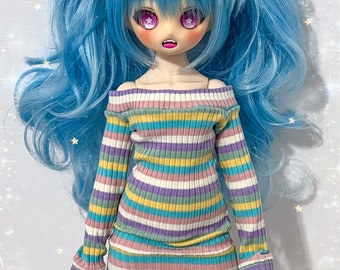 READY TO SHIP, Rainbow Sweater Dress For Imomodoll, Mini Dollfie Dream, 1/4 Bjd