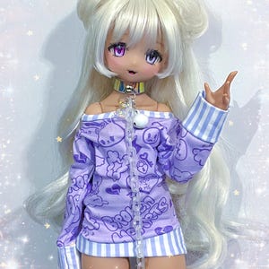 MADE TO ORDER, Kawaii Graffiti Long Sleeve & Stockings For Mini Dollfie Dream, Imomodoll, 1/4 Bjd
