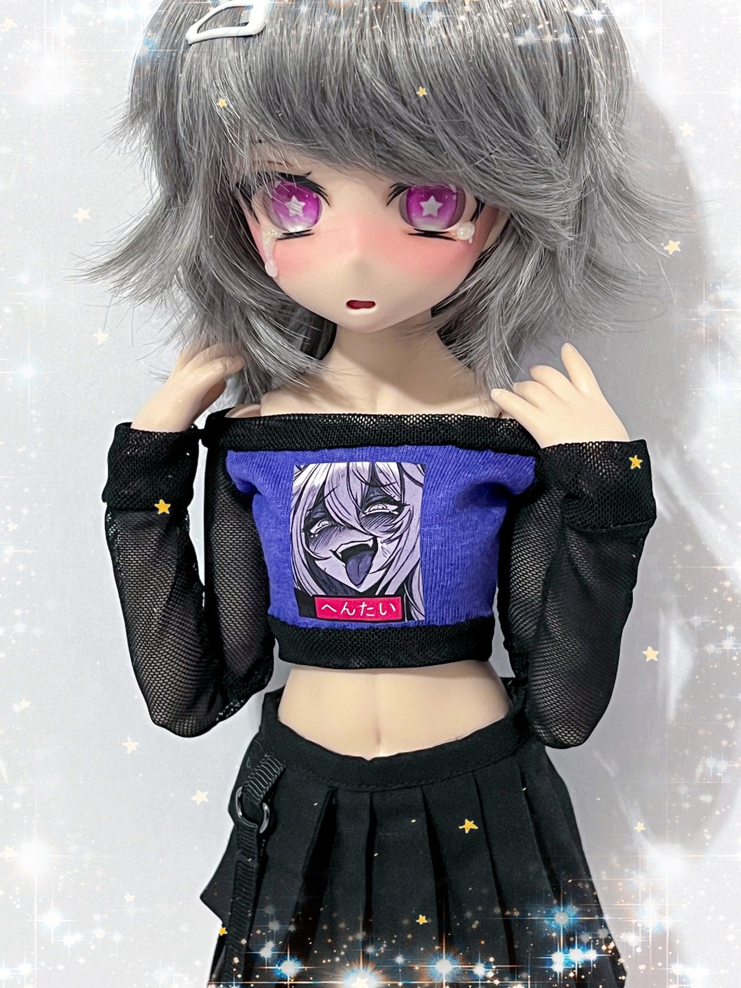 MADE TO ORDER, Anime Girl Crop Top for Mini Dollfie Dream, 1/4 Bjd Etsy